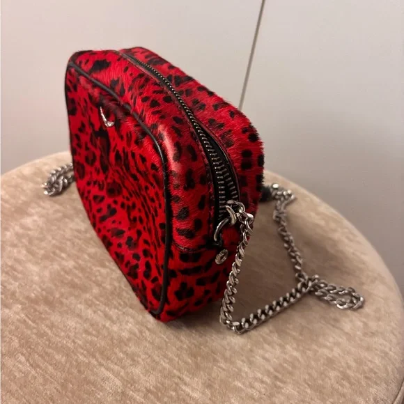 Zadig & Voltaire Red Leopard Crossbody Bag - Picture 2 of 4